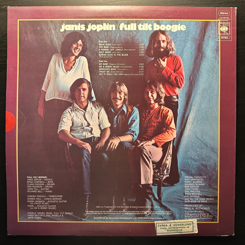 Janis Joplin - Pearl (Англия 1971г.)