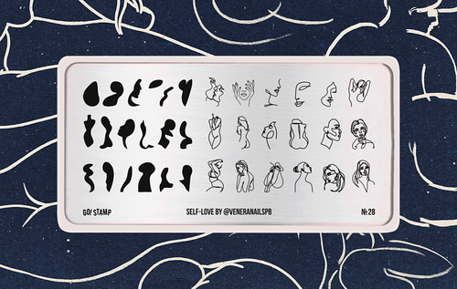 GO! Stamp Пластина для стемпинга 028 Self-Love by @veneranailspb