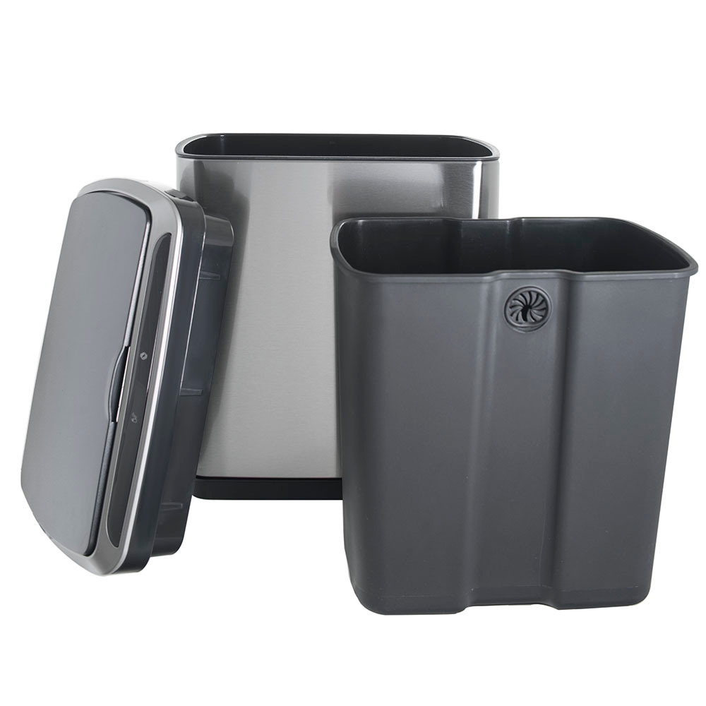 Ведро для мусора сенсорное, прямоугольное, широкое, внутр ведро, Foodatlas JAH-5111, 20 л