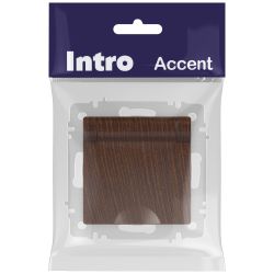 Розетка Intro Accent 6-203-10 2P+E Schuko с крышкой, 16А-250В, IP20, СУ, AL/CU, венге