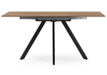Стол деревянный Woodville Райн 116(160)x77 раздвижной дуб табачный, черный, ножки черные