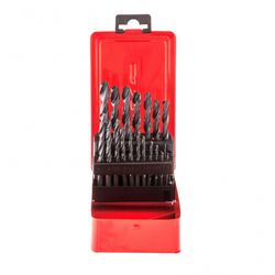 Набор сверл по металлу, 1-10 мм, (через 0.5 мм +3.2 и 4.8 мм), HSS, 21 шт, металлический бокс, цилиндрический хвостовик Sparta