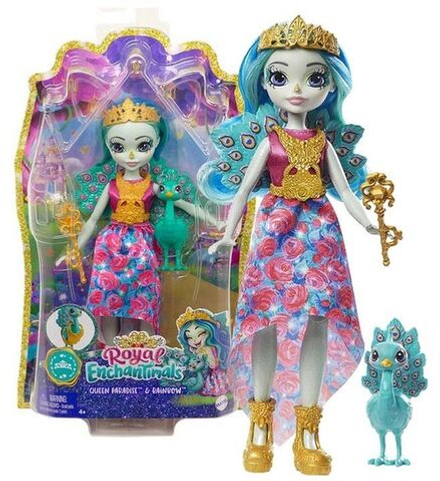 Кукла Enchantimals Mattel - ROYAL QUEEN PARADISE Королевская кукла с питомцем - Энчантималс GYJ14