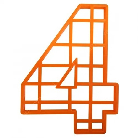 Форма для торта "Цифра 4", 25 см, 1 шт.