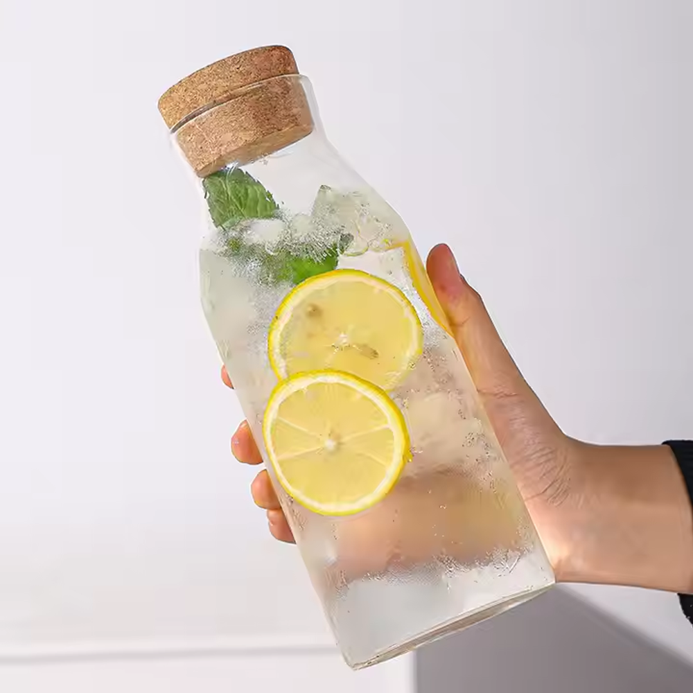 Графин с пробкой Sviskon 1,2 литр, материал: боросиликатное стекло/кора пробкового дерева