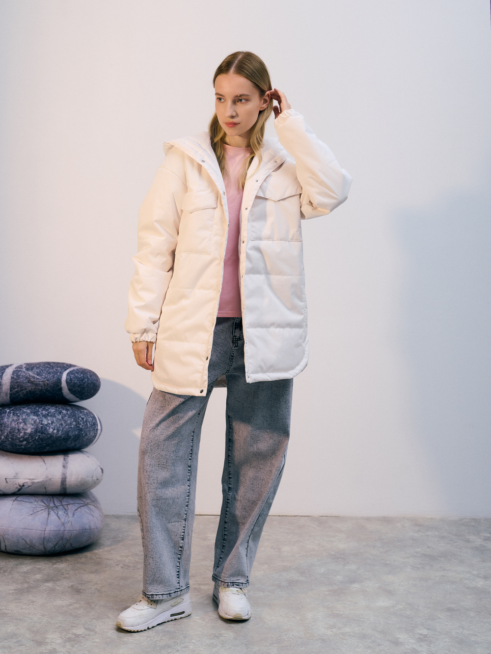 Куртка демисезонная "Эмми" молочный