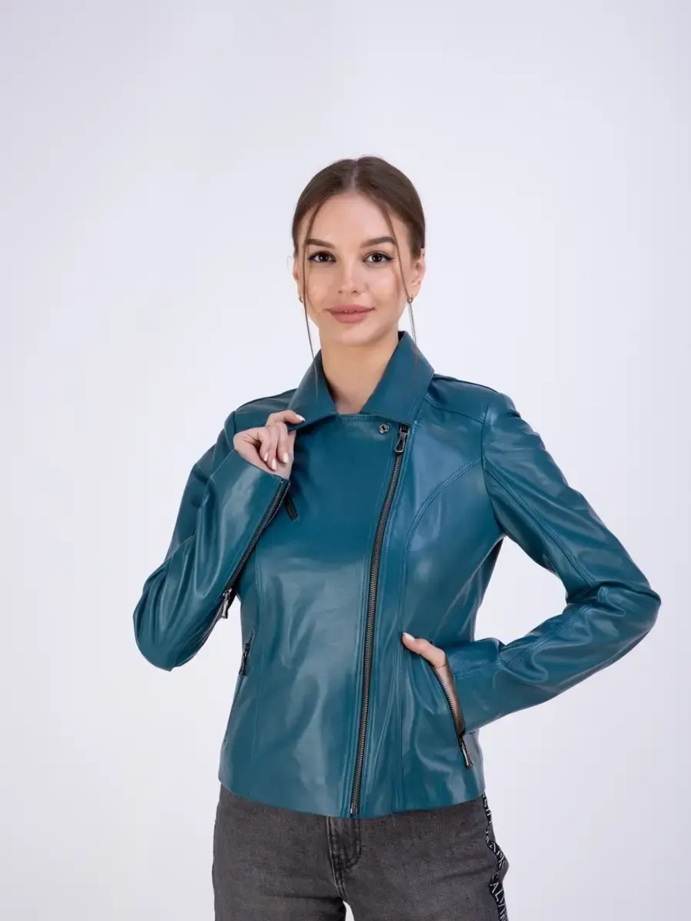 Косуха кожаная куртка женская Турция