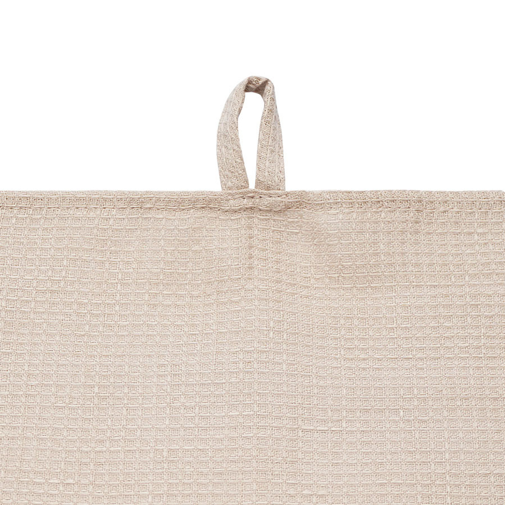 Набор из двух вафельных полотенец изо льна бежевого цвета из коллекции essential, 50х70 см