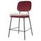 Стул полубарный pea, велюр, бордовый/бежевый