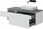 Тумба с раковиной Allen Brau INFINITY 120 1+1 белая матовая