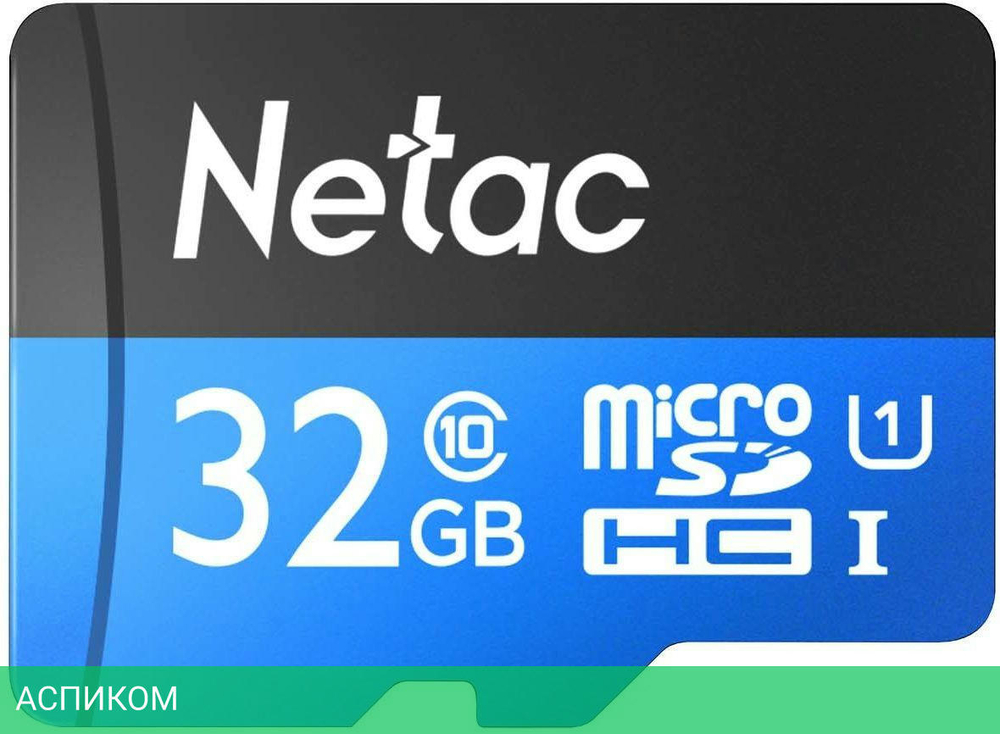 Карта памяти Netac P500 Standard 32GB + адаптер (NT02P500STN-032G-R)