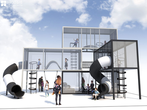 Игровой комплекс СТРОЙКА-ЛАБИРИНТ