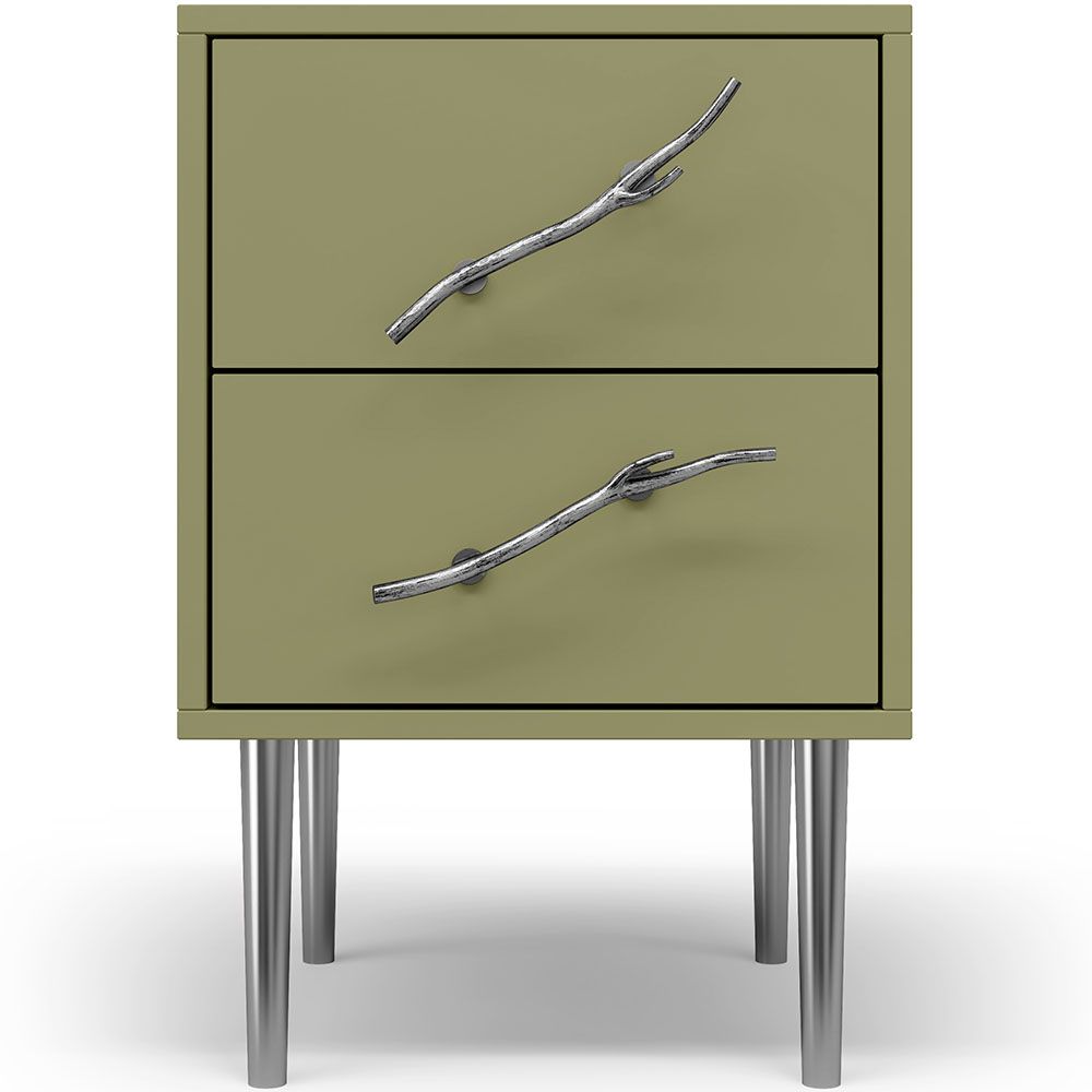 Тумба Арт Колор matte Стайл Сильвер Зеленая олива матовая