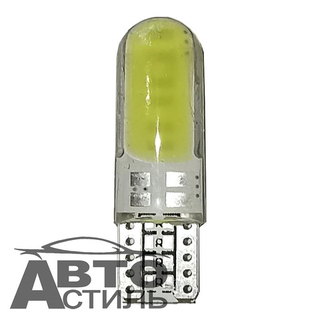 Светодиод 12V T10  2COB белый SIL BIG (без цок) 1+1 КОБ силикон большой X0008