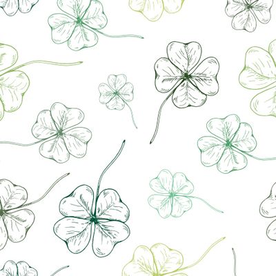 Листья клевера (зелёный)