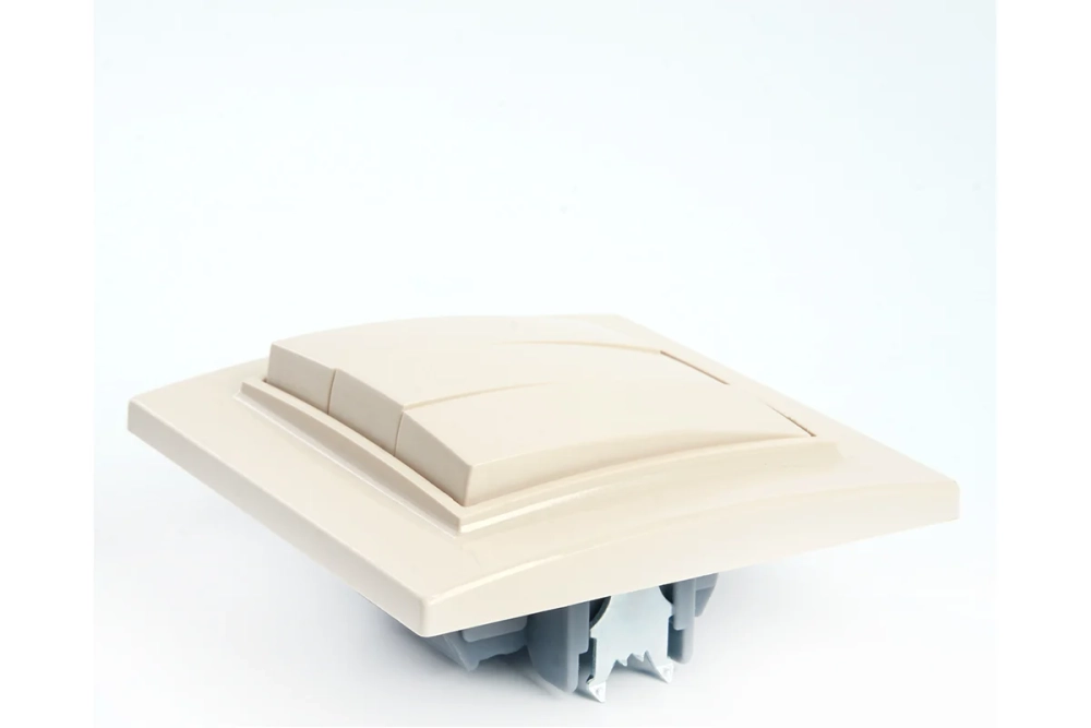 3-клавишный выключатель STEKKER psw10-9007-02, 250в, 10а, серия эрна, слоновая кость, 39923