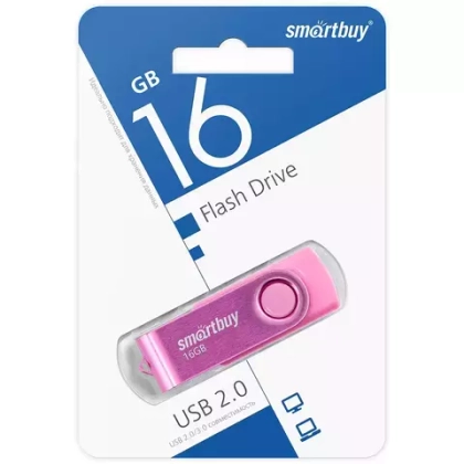 16GB USB Smartbuy Twist Pink