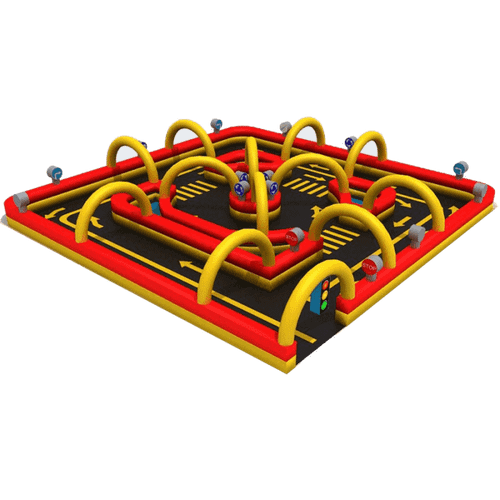 Надувная трасса для электромобилей