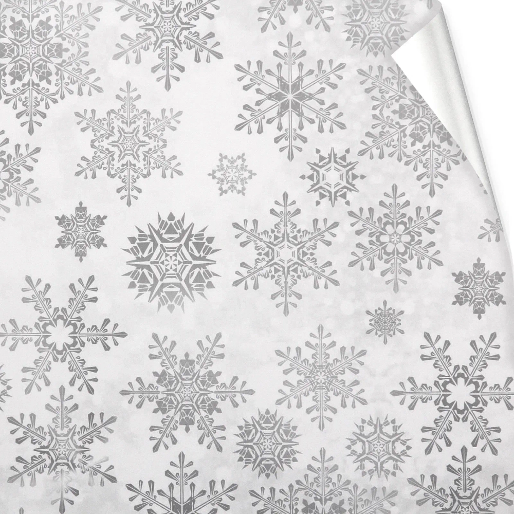 Бумага упаковочная 50х70 см «Метель» (1 лист), Серебро