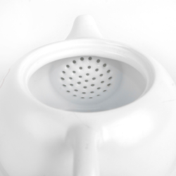 268040.1 Чайник МАТОВЫЙ ФАРФОР "Золотой дымок" h=8см, d=15см, 200мл, фарфор белый