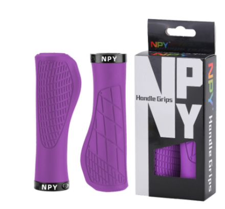 Грипсы эргономичные NPY-S133 фиолетовые с черным метал. зажимам 22*130мм