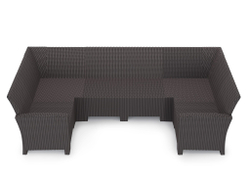 П- образный диван под ротанг Калифорния “California“ 136х264х136 см 6 мест без подушек