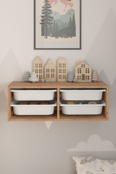 Стеллаж AYCA подвесной - сосна