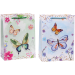 Пакет подарочный «Бабочки» 18*24*8,5 см, микс