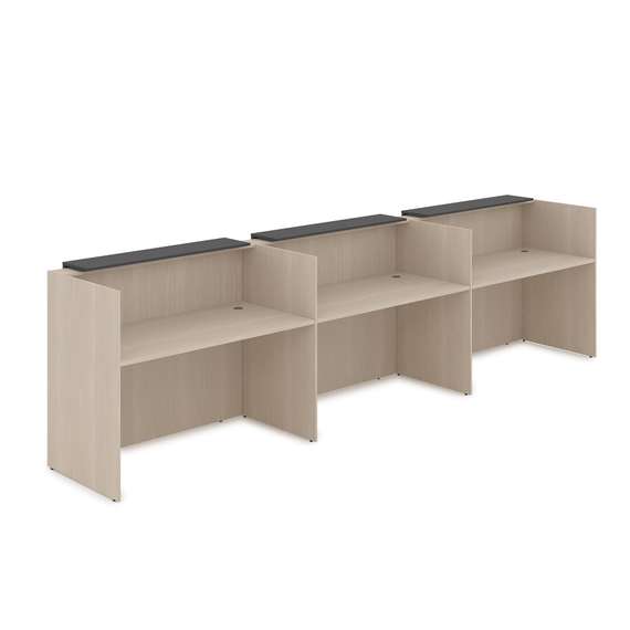 1КР-ДС.003.1 Комплект Ресепшн с фартуком ЛДСП (4264*762*1161) (с подсветкой)