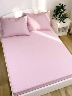 Простынь Сказка "Вязание розовое" 150х215 см, перкаль