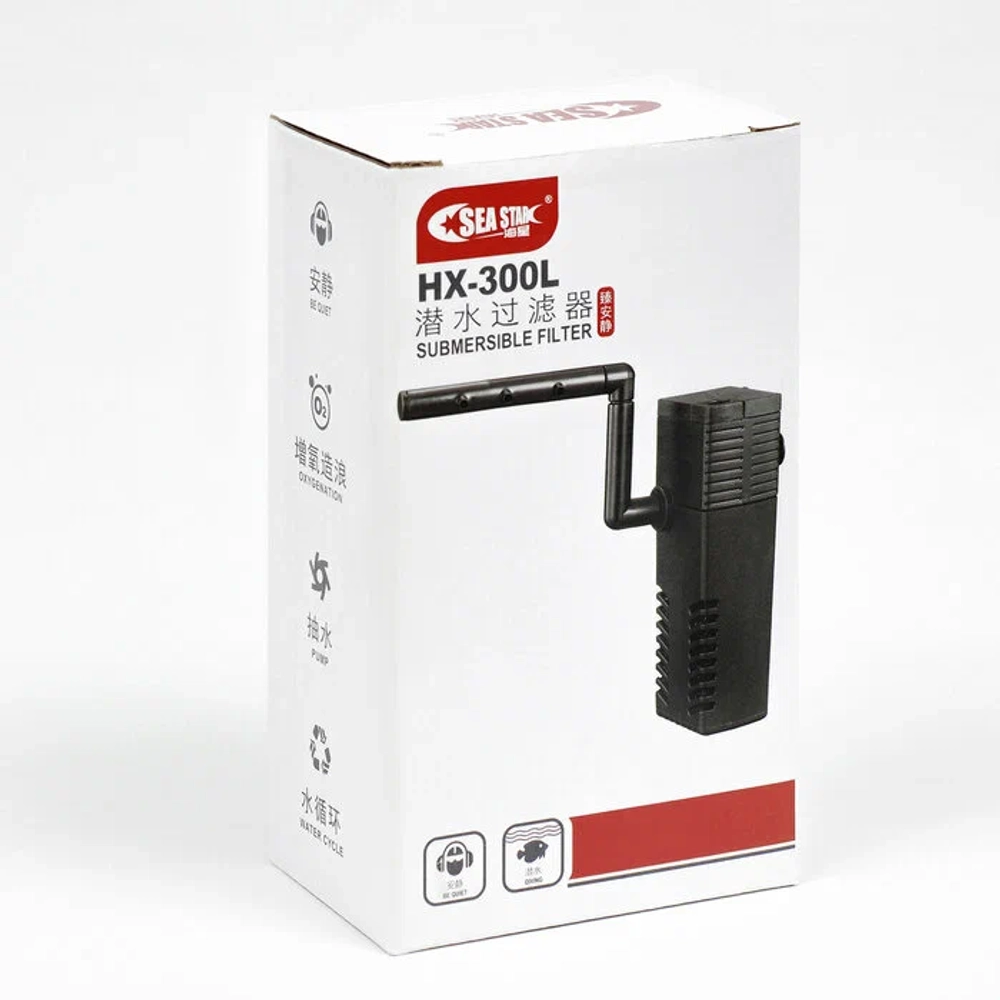 Фильтр внутренний Sea Star HX-300L с дождевальной флейтой 400лч 5Вт 2813335 F1328BA-83