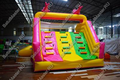 Надувная водная горка с бассейном «Карамелька», 10*6*4 м