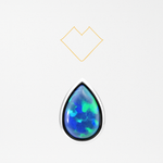Teardrop tops with synthetic opal