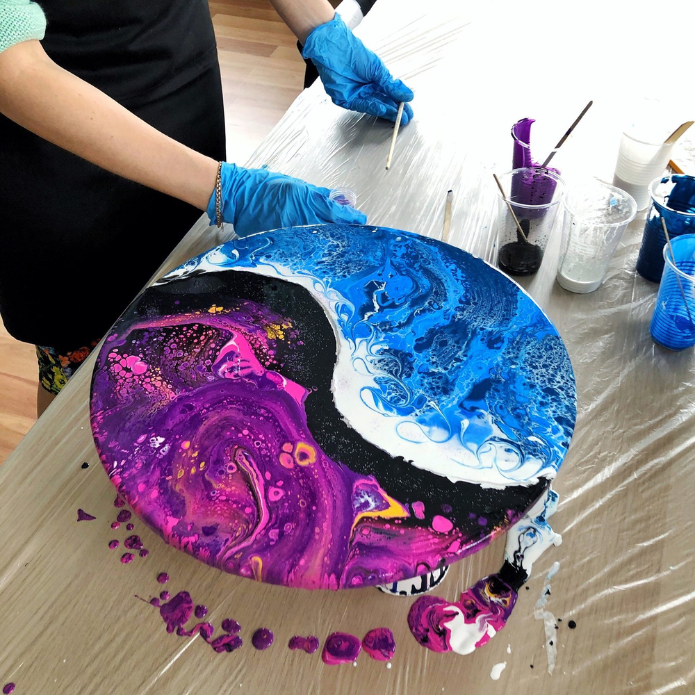 Мастер-класс Жидкий акрил "Fluid Art"