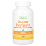 Super Nutrition, Super Immune, высокоэффективные мультивитамины с глутатионом, минералами и травами для укрепления иммунитета, 240 таблеток