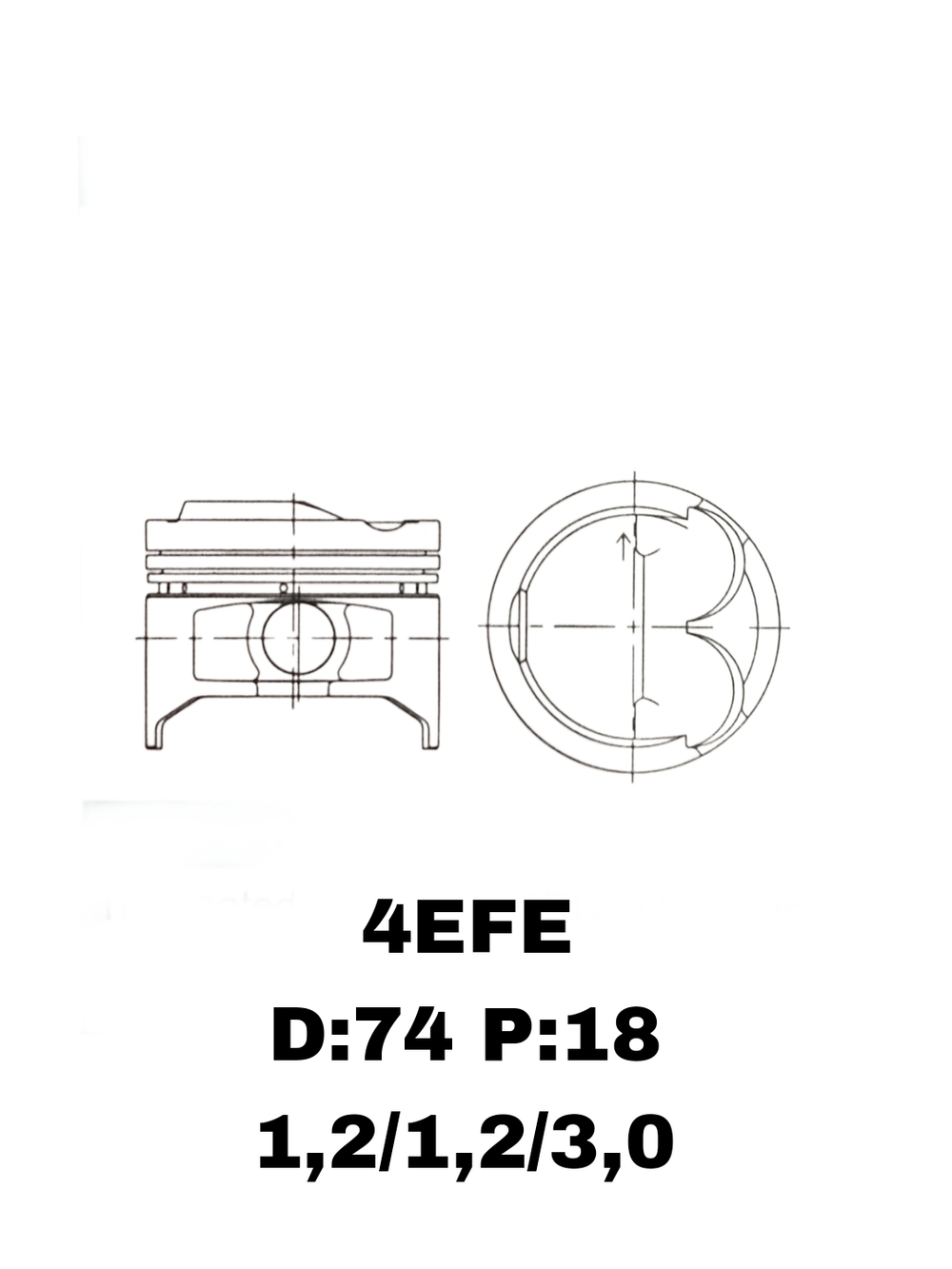 ПОРШНЯ 4EFE/5EFE 1,5