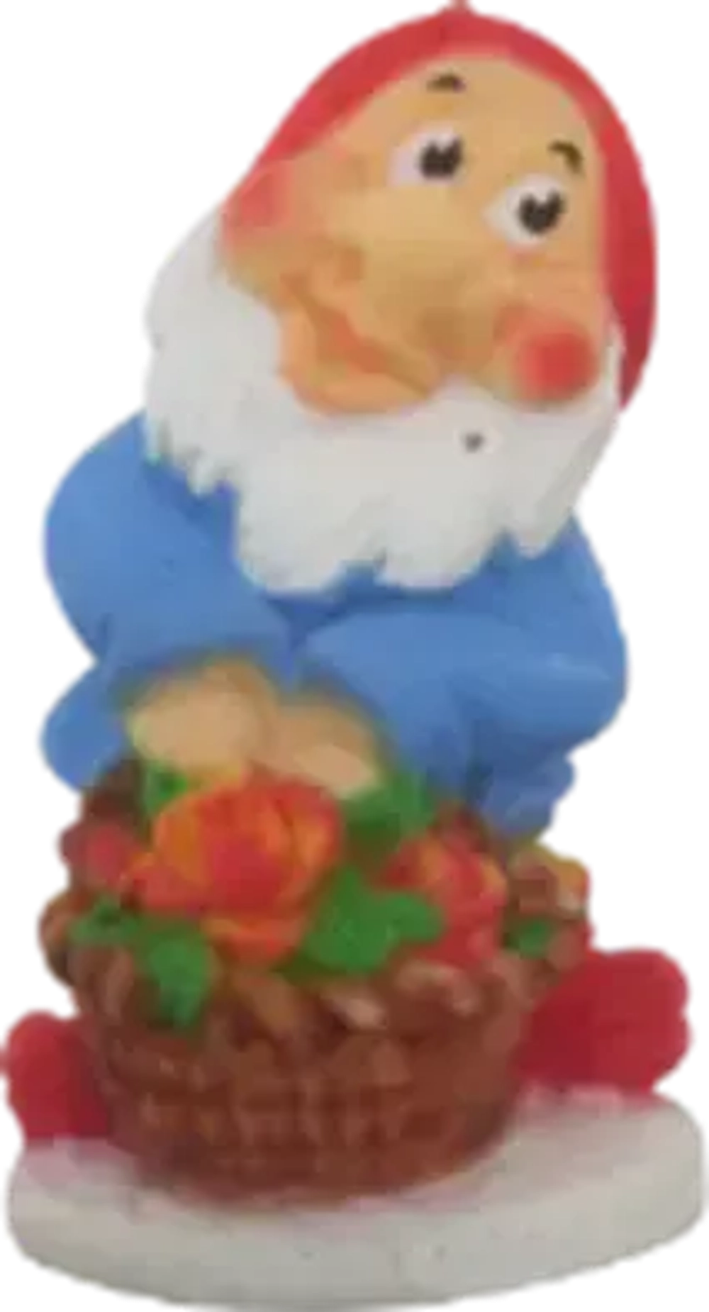 Свеча «Гном с корзиной цветов» 10,5*7,5*5,5 см