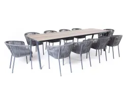 "Санта-Фе" обеденная группа на 10 персон, стол HPL, плоский роуп