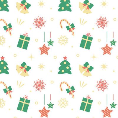 Узор с новогодними подарками и украшениями Christmas Pattern