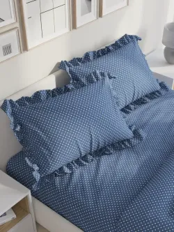 Декоративная наволочка с рюшами, оборками "Ассоль" 40х60 см, 1 шт, без молнии