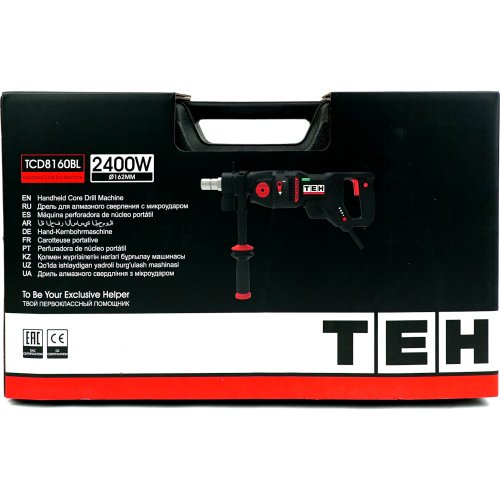 Дрель для алмазного сверления с микроударом TEH TCD8160BL