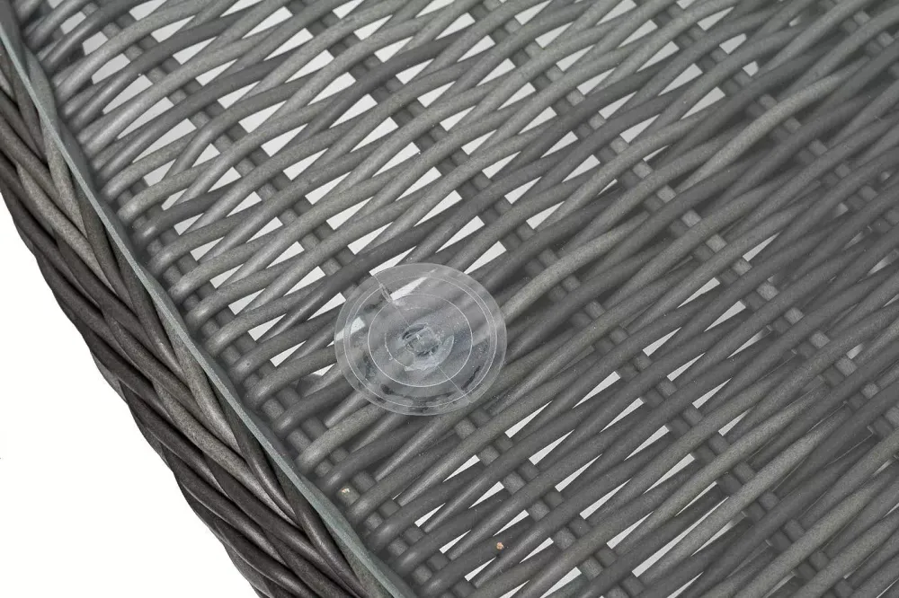 "Дольче" обеденная группа из искусственного ротанга, цвет графит