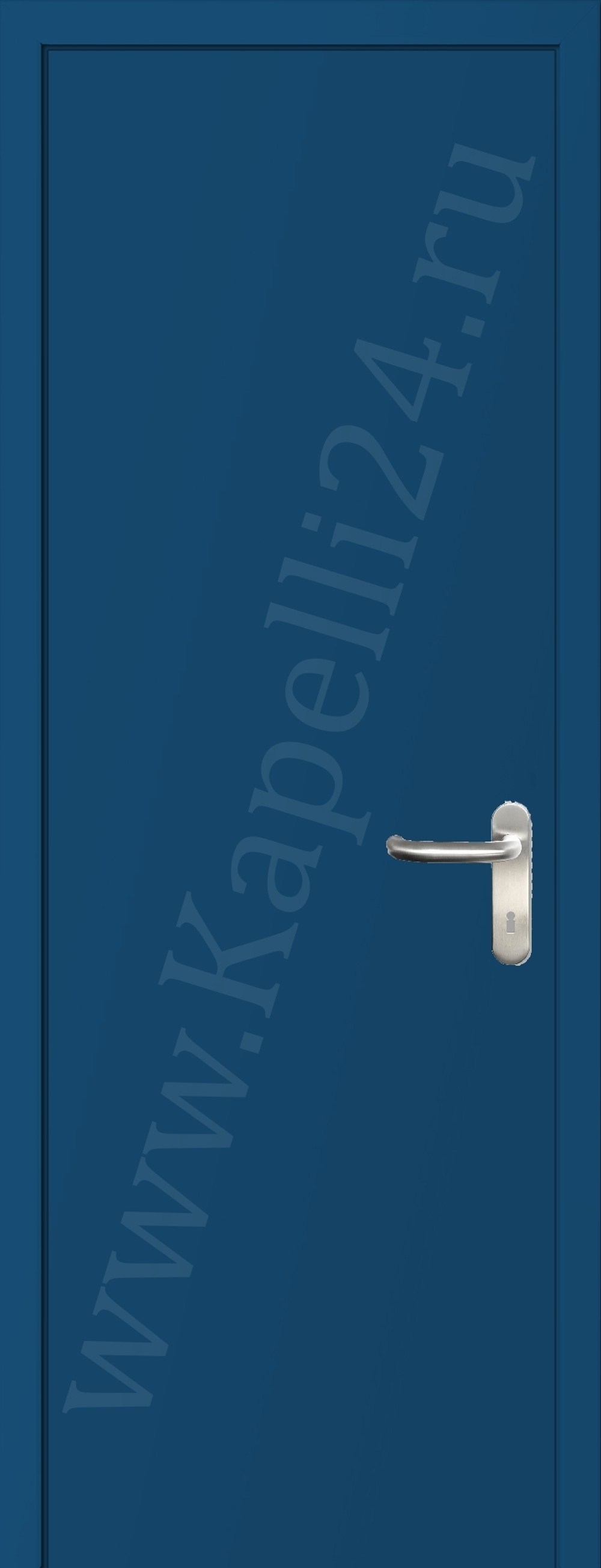 Дверь влагостойкая пластиковая KAPELLI multicolor ДГ RAL 5019 Синий капри + коробка