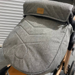 Коляска-трансформер Sweet Kids 608 2в1 Серый текстиль на золотой раме