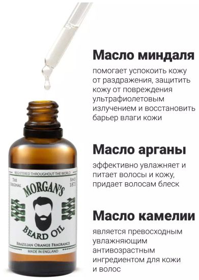 Масло для бороды Morgan's Бразильский Апельсин 30 мл