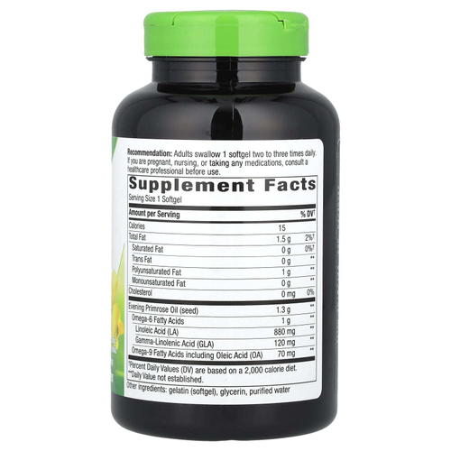 Nature's Way, Примула вечерняя, масло холодного отжима, 1300 мг, 120 мягких таблеток