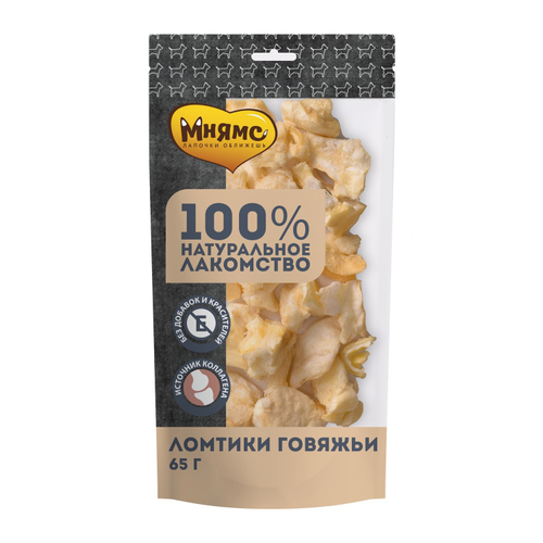 Мнямс Лакомство для собак ломтики говяжьи 65 гр