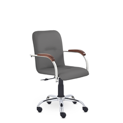 Кресло Самба GTP СН D8 (темный орех) S-0422 (темно-серый)