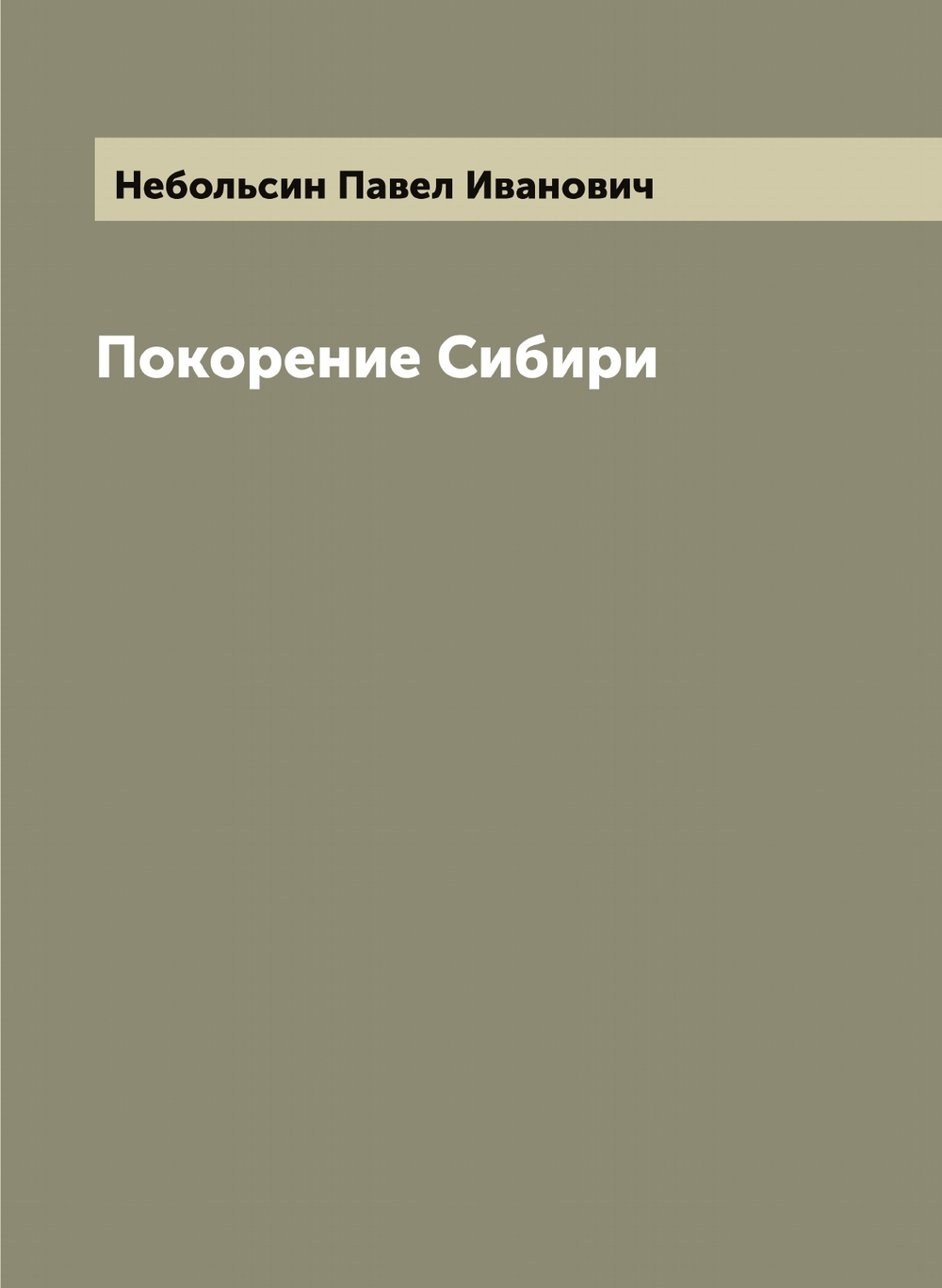 Покорение Сибири | Небольсин Павел Иванович
