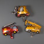 Шар с клапаном (16"/41 см) Мини-фигура, Пожарная машина, Красный